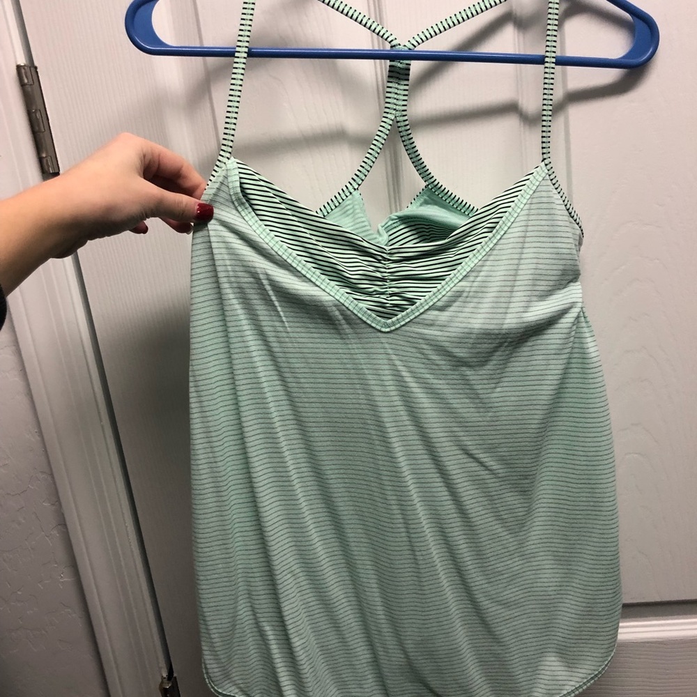 Lululemon tank top. Mint green size 8 open backish